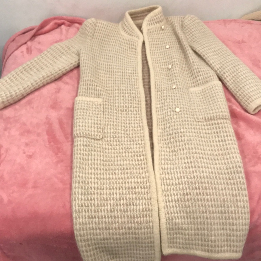 Mohair and wool coat
